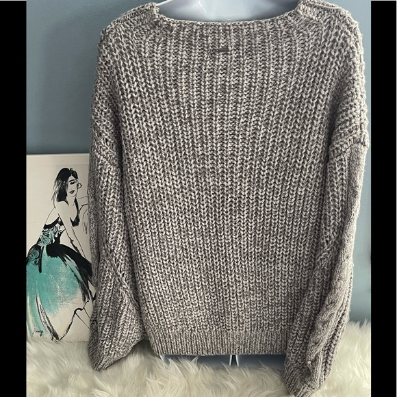RUSTY CHUNKY  GRAY SWEATER GRAY SIZE S - Picture 4 of 7
